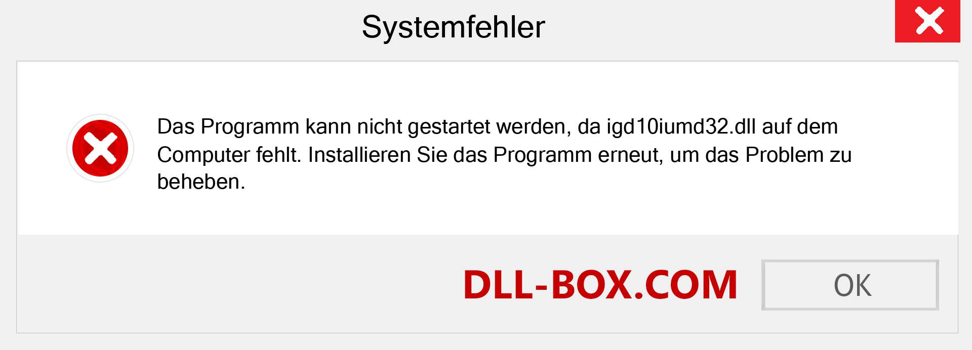 igd10iumd32.dll-Datei fehlt?. Download für Windows 7, 8, 10 - Fix igd10iumd32 dll Missing Error unter Windows, Fotos, Bildern