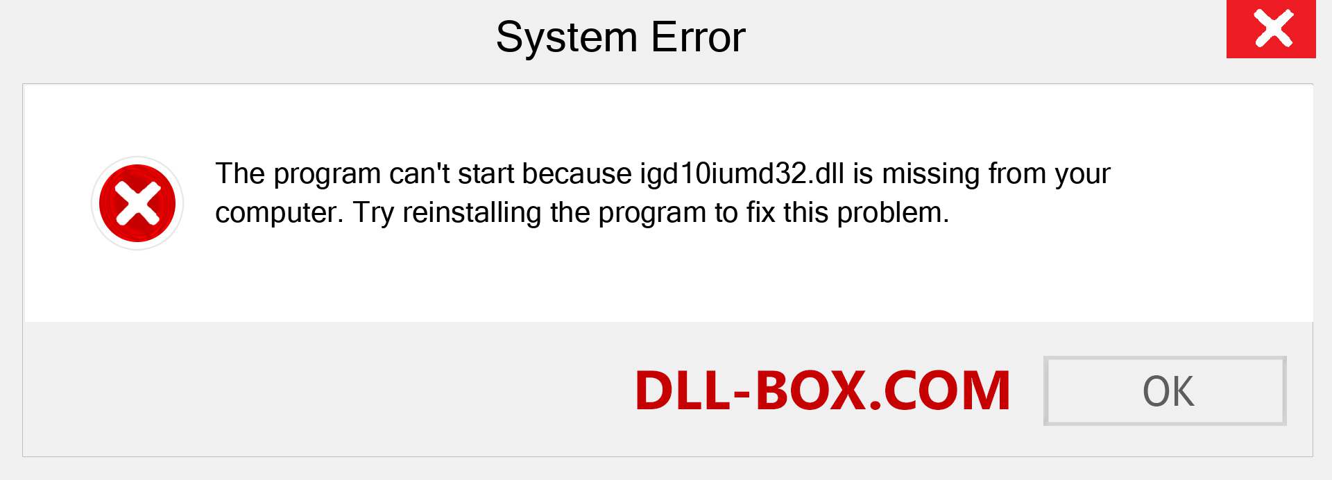  igd10iumd32.dll file is missing?. Download for Windows 7, 8, 10 - Fix  igd10iumd32 dll Missing Error on Windows, photos, images