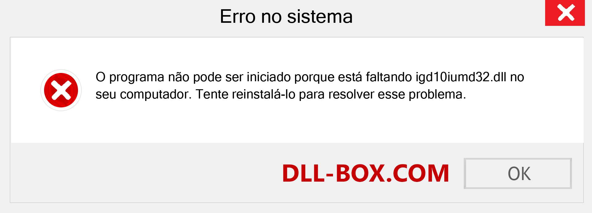 Arquivo igd10iumd32.dll ausente ?. Download para Windows 7, 8, 10 - Correção de erro ausente igd10iumd32 dll no Windows, fotos, imagens